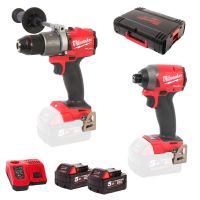 MILWAUKEE 2-dílný 18V aku set M18FPP2A2-502X: M18FPD2+M18FID2