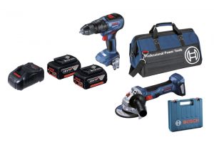 BOSCH 2-dílný set 0601CBT180 - GSB18V-50 + GWS180Li