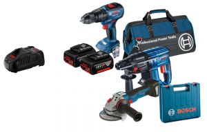 BOSCH 3-dílný set 0601CBT194 - GSR18V-50 + GBH180Li + GWS180Li