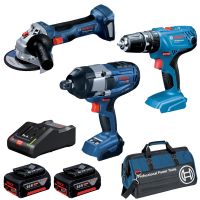 BOSCH 3-dílný set 0601CBT198 - GDS18V-1050H+GWS180Li+GSB18V-21