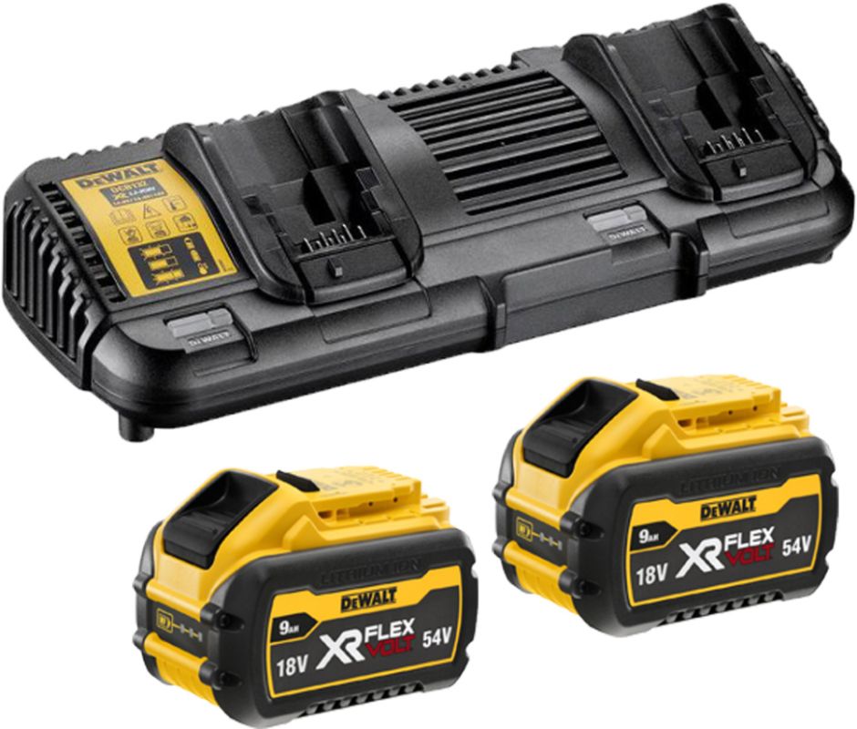 DEWALT Set 2x akumulátor DCB132X2 FLEXVOLT 9,0 Ah + duál nabíječka