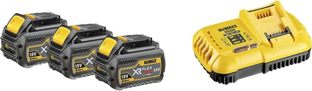 DEWALT Set 3x akumulátor DCB546 FLEXVOLT 6,0 Ah + nabíječka