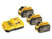 DEWALT Set 3x akumulátor DCB547 FLEXVOLT 9,0 Ah + nabíječka