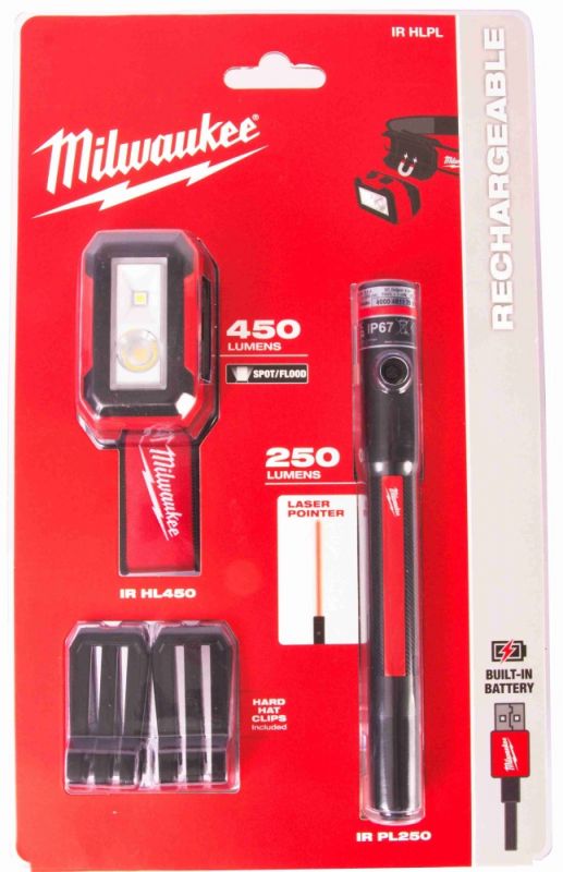 MILWAUKEE 2-dílná sada čelovky a svítilny IR HL450PL250