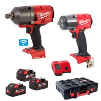 MILWAUKEE 2-dílný 18V aku set M18FPP2AS2-553P: M18ONEFHIWF34+M18FMTIW2F12