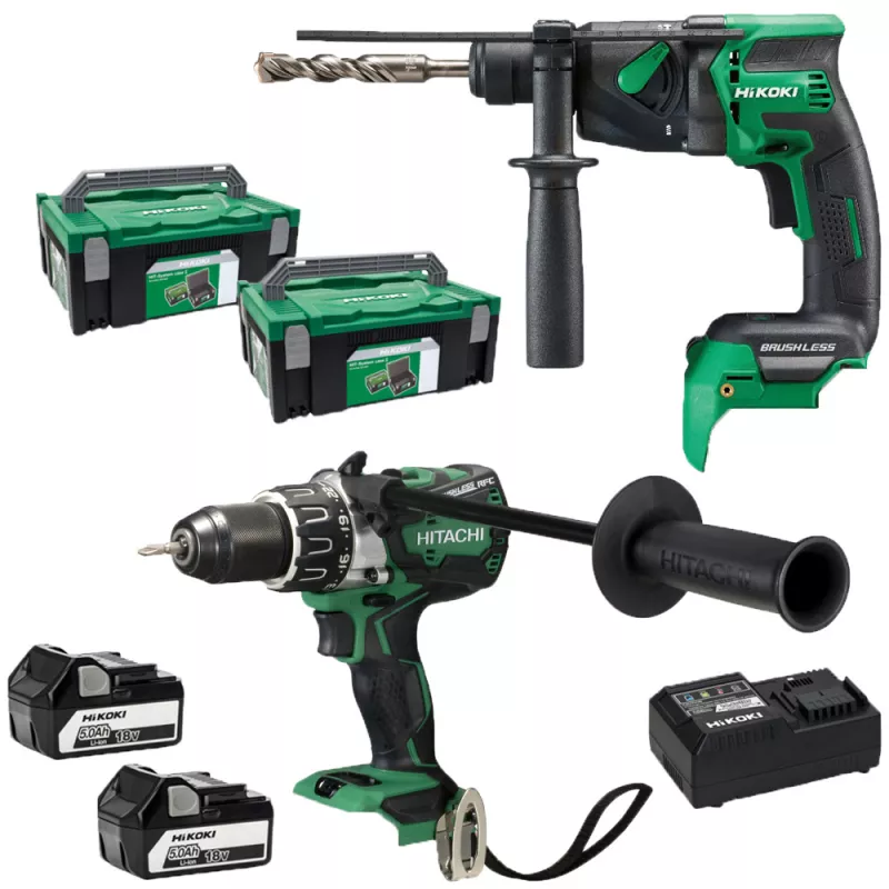 HIKOKI 2-dílný set HIT CBT114 - DS18DBL2 + DH18DPB