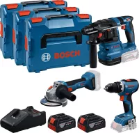 BOSCH 3-dílný set GSR 18V-65 + GWS 18V-8 + GBH 18V-22