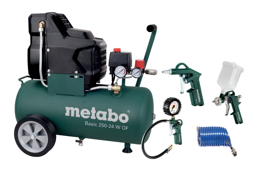 METABO bezolejový kompresor Basic 250-24 W OF Set